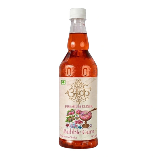 Bubble Gum Mocktail Syrup | Artisanal Sweet Nostalgia Elixir by अर्क (750ml)