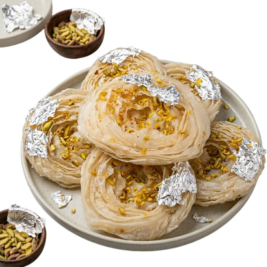 Dryfruit Satpuda | Crispy Layered Sindhi Mithai with Pista & Silver Varq