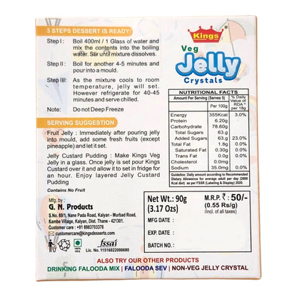 Veg Jelly Crystals | Mango Flavour (100% Veg & Gelatin Free) | 90gm