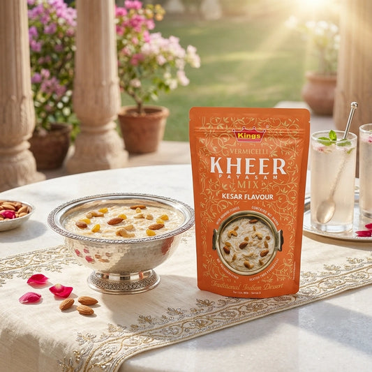 Kheer Payasam Mix | Kesar Flavour with Almond Flakes | No Maida, Gluten Free | 200gm
