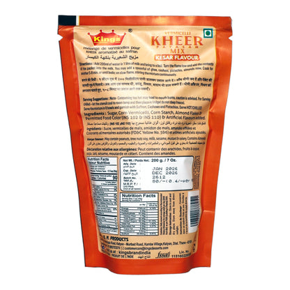 Kheer Payasam Mix | Kesar Flavour with Almond Flakes | No Maida, Gluten Free | 200gm