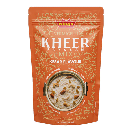 Kheer Payasam Mix | Kesar Flavour with Almond Flakes | No Maida, Gluten Free | 200gm